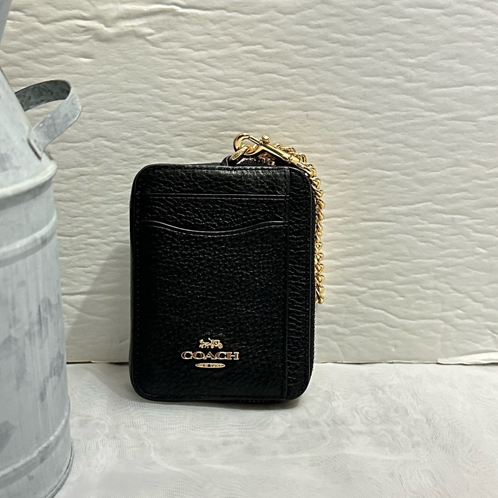 Coach zip card case
